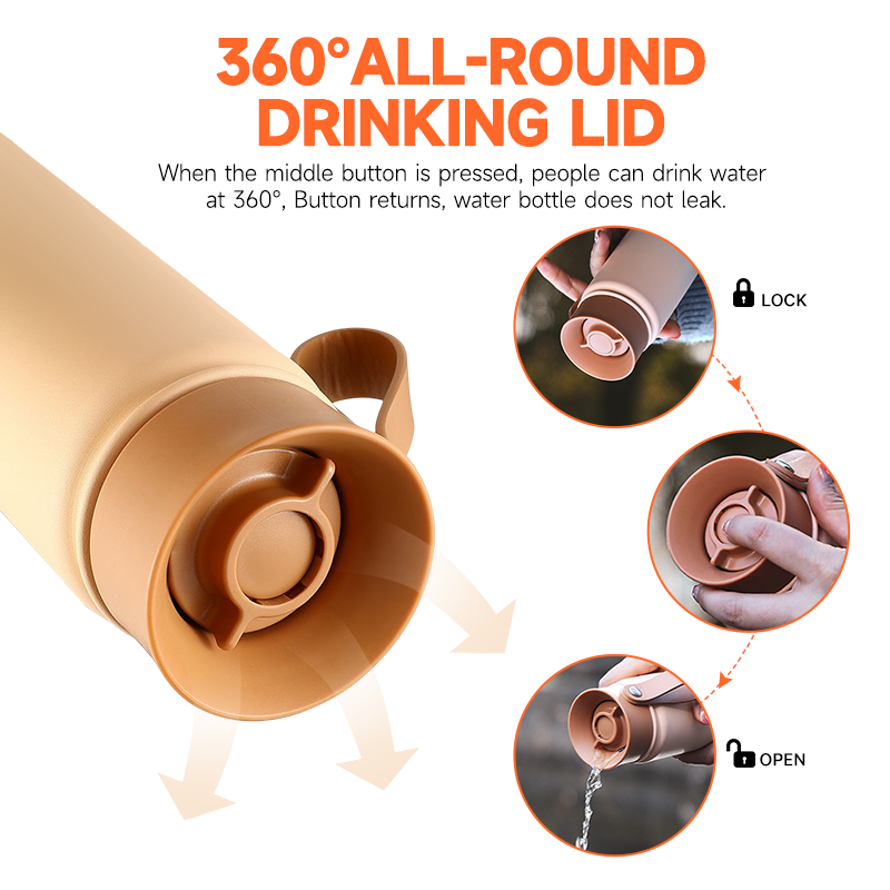 Everich 14/18/22/24/32/40/64oz 360 Spill Proof Sippy Cup Stainless Steel Vacuum Insulated Thermos Custom Logo Water Bottles