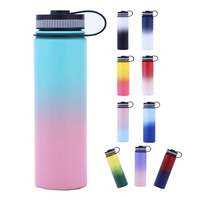 22oz 24oz 32oz 40oz Wide Mouth Potable BPA Free Leak Proof Vacuum Double Wall Thermos Metal Stainless Steel Water Bottle