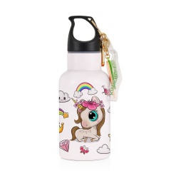 Vacuum Insulated 12OZ BPA free Double Wall Eco friendly Leak Proof Kids Stainless steel Water Bottles With Handle Lid