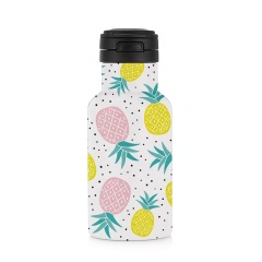 Vacuum Insulated 12OZ BPA free Double Wall Eco friendly Leak Proof Kids Stainless steel Water Bottles With Handle Lid