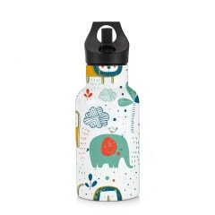 Vacuum Insulated 12OZ BPA free Double Wall Eco friendly Leak Proof Kids Stainless steel Water Bottles With Handle Lid
