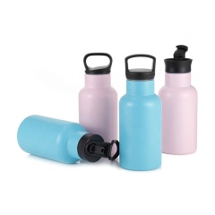 Vacuum Insulated 12OZ BPA free Double Wall Eco friendly Leak Proof Kids Stainless steel Water Bottles With Handle Lid