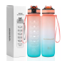 OEM/ODM 32oz Motivational Fitness Sports Tritan SK Water Bottle with Time Marker & Flip Top