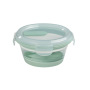 Kitchen Portable Pink Green Food Grade Three Pieces Silicone Foldable Round Soft Collapsible Silicone Food Storage Container Box