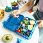 Blue Food-Safe Materials Microwave Dishwasher Safe Leak-Proof 5 Compartment Kids Lunch Bento Box