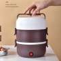 Portable Food Containers Heated Electric Steamer Lunch Box with Airtight Lid
