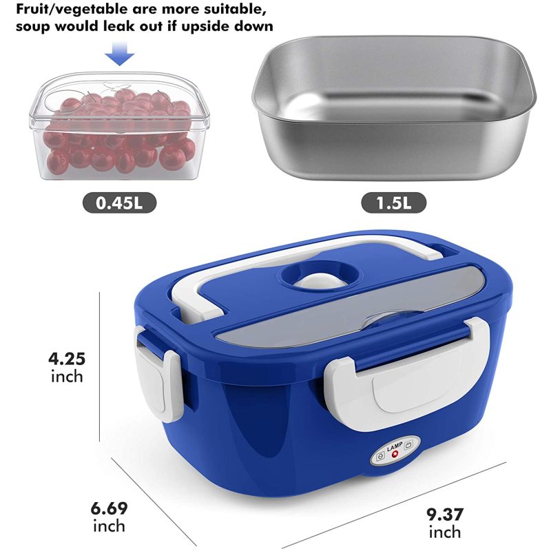 Top Seller Wholesaler Portable Food Heater Usb Hot Blue Lunch Box Warmer with Insulation Bag