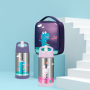 2021 fashion thermal insulated kids lunch bag and double wall stainless steel vacuum water bottle
