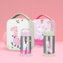 2021 fashion thermal insulated kids lunch bag and double wall stainless steel vacuum water bottle