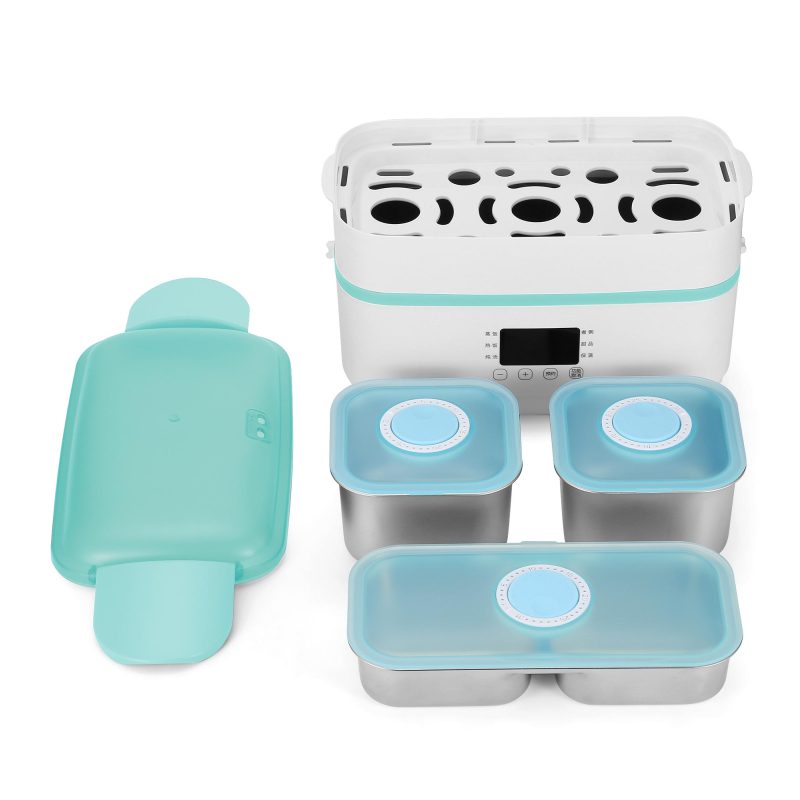 Hot Selling Sky Blue Plastic Lunch Box Container Portable Electric Lunch Box Food