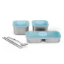 Hot Selling Sky Blue Plastic Lunch Box Container Portable Electric Lunch Box Food