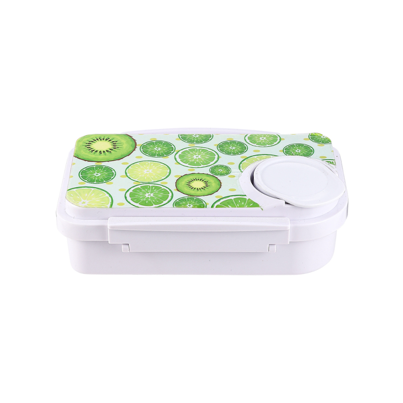 Everich Custom Logo Print Detachable Two Compartments Storage Containers Plastic Baby Bento Lunch Box with Sauce Box for Kids
