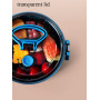 Korean eco friendly PP round food storage containers plastic thermal microwave safe portable lunch box with handle