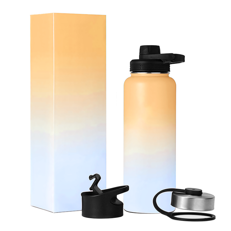 Everich Factory Supply Water Bottle Insulated with Straw Double Wall Stainless Steel Sport Water Bottle