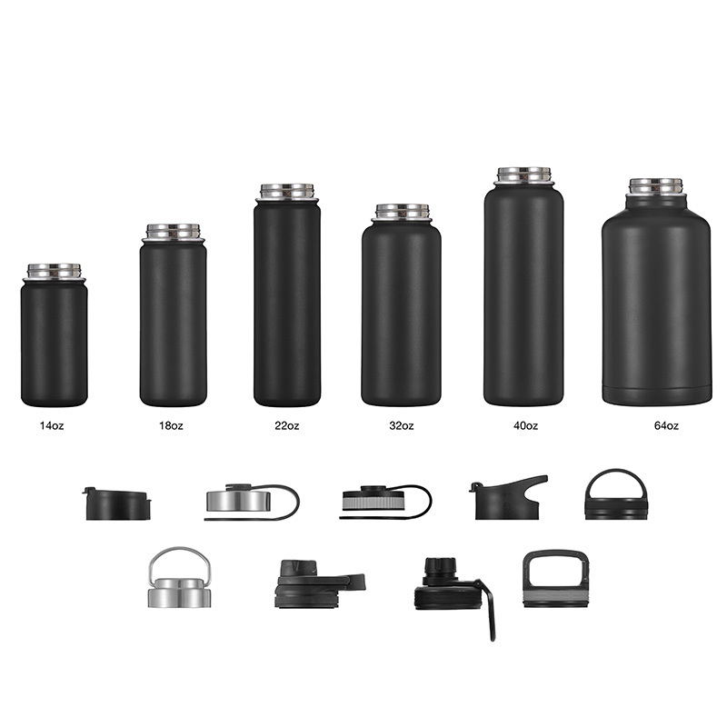 Everich Factory Supply Water Bottle Insulated with Straw Double Wall Stainless Steel Sport Water Bottle