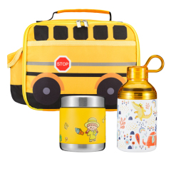2023 ODM New design Cute kids bento lunch box Food jar with water bottle and lunch bag sets bpa free eco-friendly lunch box kids 2023 ODM New design Cute kids bento lunch box Food jar with water bottle and lunch bag sets bpa free eco-friendly lunch box kids
