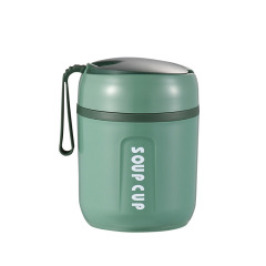 Outdoor Portable Warm Bento Lunch Box Round 480ml Double Wall Stainless Steel Insulated Vacuum Thermal Food Storage Jar for Kids