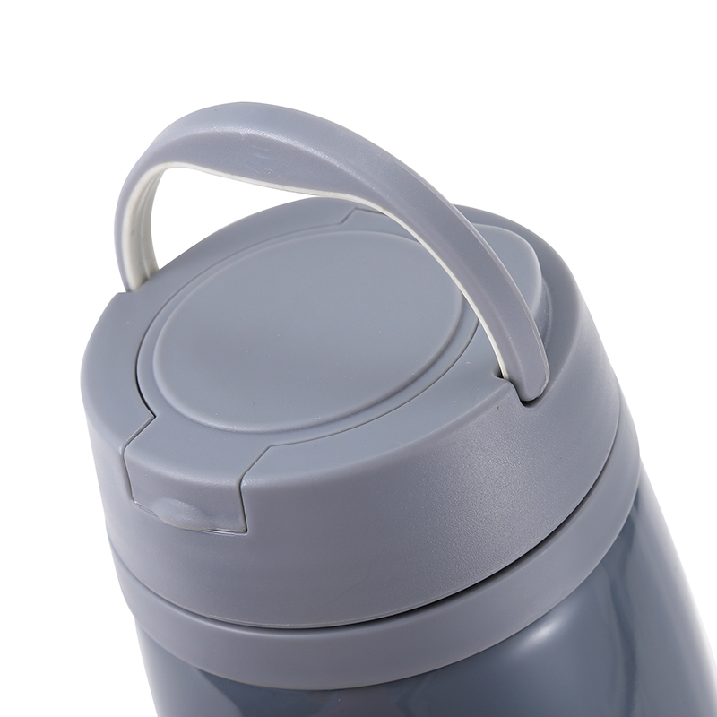 thermos dual compartment stainless insulated lunch jar vacuum handle food container Jar with folding Spoon