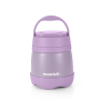 thermos dual compartment stainless insulated lunch jar vacuum handle food container Jar with folding Spoon