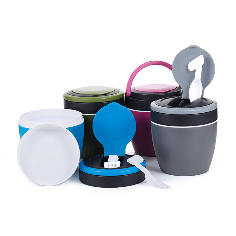 wholesale kitchen storage jars pp custom logo color lunch box container for  kids storage bottles & jars with spoon fork