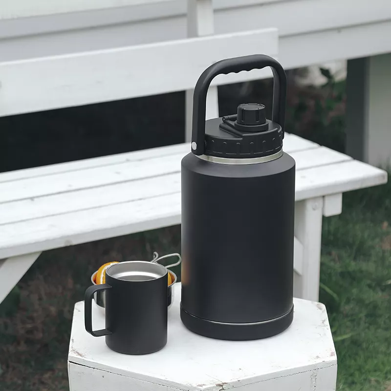 Custom Logo 84oz 128oz Double Wall 304 Stainless Steel Vaccum Insulated Beer Growler Beer Keg with Handle Lid