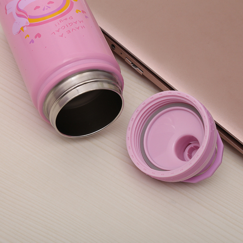 Cute Children 350ML Double Wall Vacuum Flask stainless steel kids water bottle