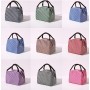 Custom logo 9 Colors stripe lunch tote bag reusable portable oxford insulated cooler bag