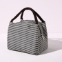 Custom logo 9 Colors stripe lunch tote bag reusable portable oxford insulated cooler bag