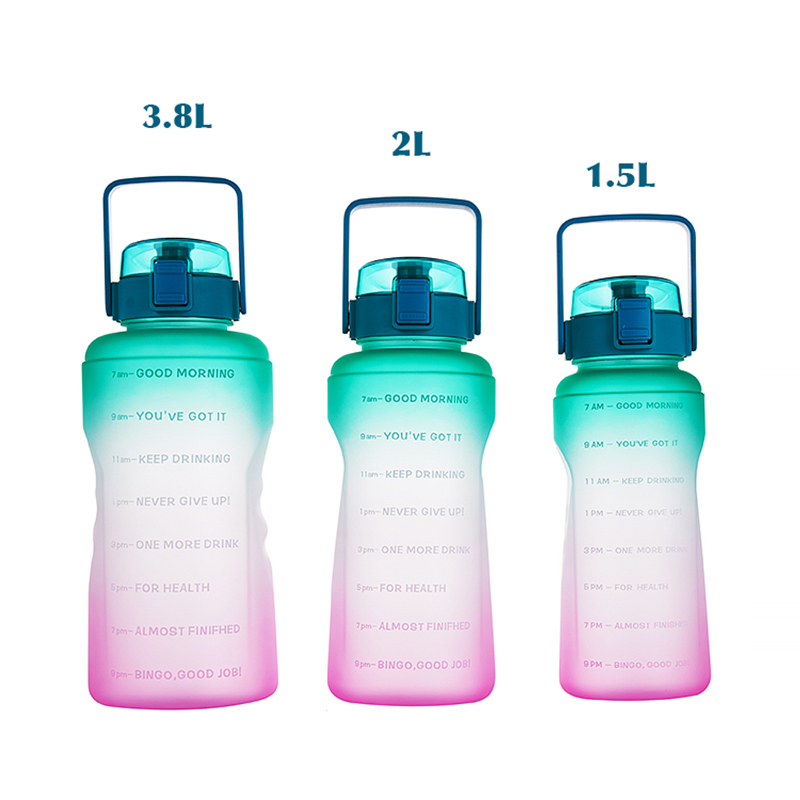 Leak-proof straw lid Equipped SK broken-resistant 1Gallon handle Water Bottle With custom uv logo
