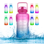 Leak-proof straw lid Equipped SK broken-resistant 1Gallon handle Water Bottle With custom uv logo