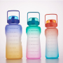 Leak-proof straw lid Equipped SK broken-resistant 1Gallon handle Water Bottle With custom uv logo