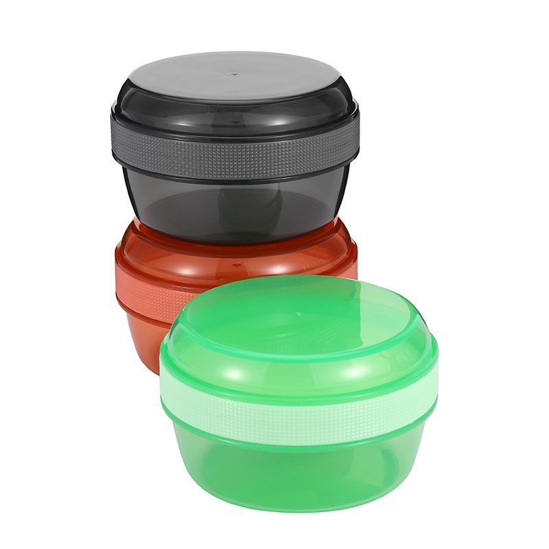 New Arrival Customized 250ml Round PP Food Container Bento Lunch Box Food Jar with Ice Box