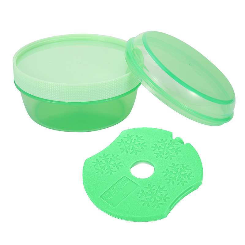 New Arrival Customized 250ml Round PP Food Container Bento Lunch Box Food Jar with Ice Box