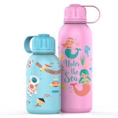 OEM Custom Unique Design Student School Cartoon Pattern Insulated 304 Stainless Steel Drinking Water Bottle With Lid for Kids OEM Custom Unique Design Student School Cartoon Pattern Insulated 304 Stainless Steel Drinking Water Bottle With Lid for Kids