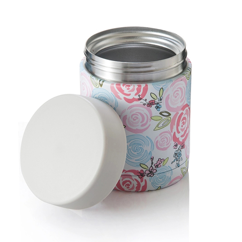 2021 High Quality 500Ml Portable Stainless Steel food jar customized logo take away good quality