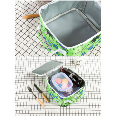 Custom cartoon print travel camping waterproof thermal lunch bag kids insulated cooler lunch bag for school