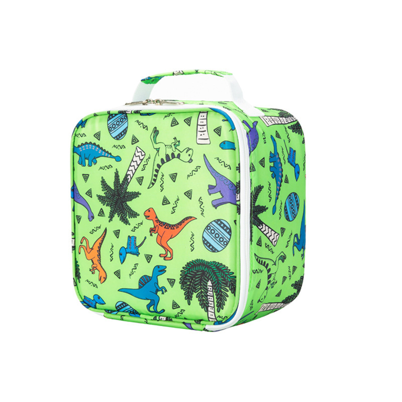 Custom cartoon print travel camping waterproof thermal lunch bag kids insulated cooler lunch bag for school