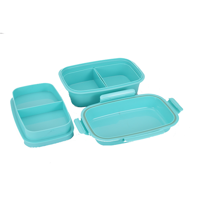 2020 Best Seller Food Storage Container Set Lunch Box Recycled Plastic Storage Boxes & Bins Eco-friendly Square Microwavable