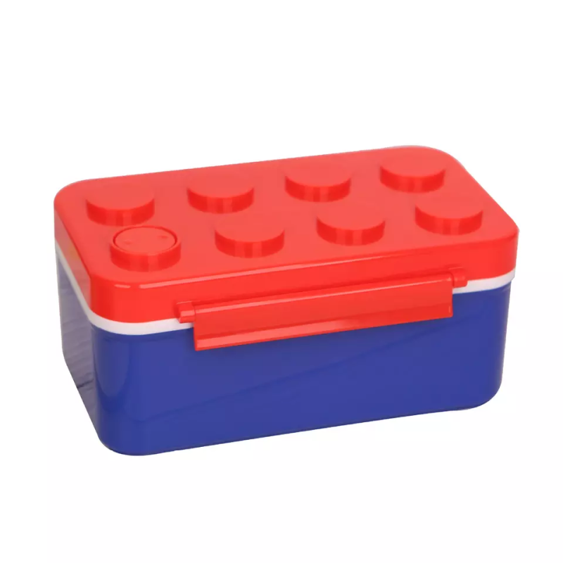 building blocks Creative Design Custom 250ml 800ml Double Layer Children Plastic Food Jar Bento Lunch Box for Kids