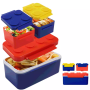 building blocks Creative Design Custom 250ml 800ml Double Layer Children Plastic Food Jar Bento Lunch Box for Kids