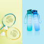 32oz Large Motivational Time Marker Fast Flow sport eco friendly motivational water bottle with custom logo