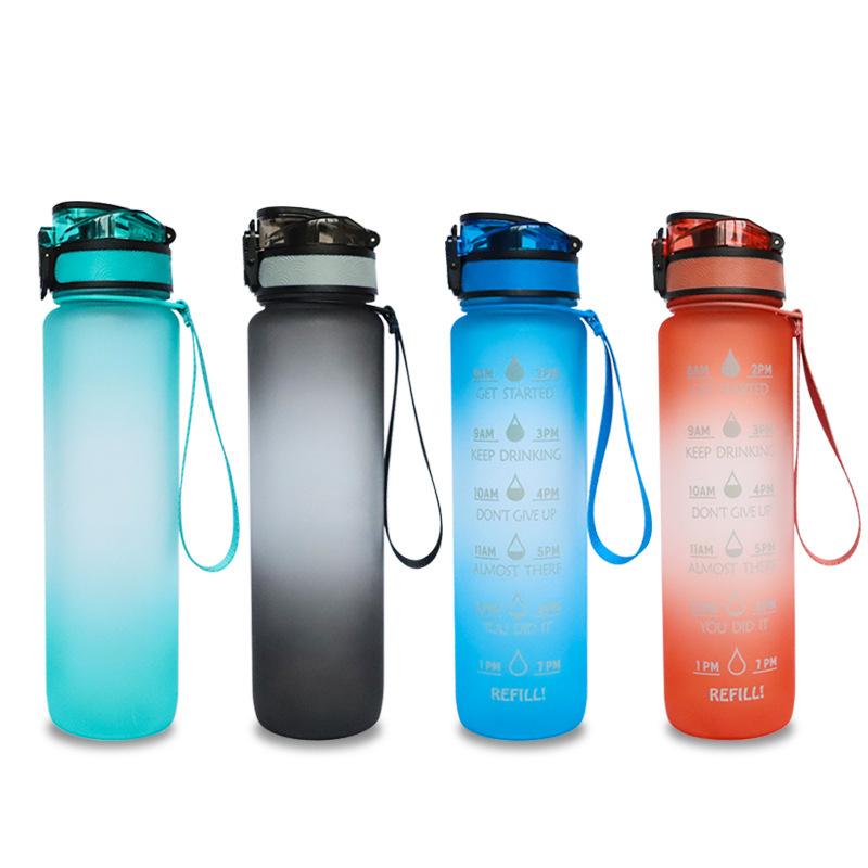 32oz Large Motivational Time Marker Fast Flow sport eco friendly motivational water bottle with custom logo