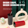 BPA Free Custom 18/8 Food Grade 304 Stainless Steel Square Design Thermos Tumbler Travel Coffee Mug Cup with Lid and Straw
