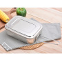 Customized Logo Acceptable Rectangle Food Container Storage Box Stainless Steel Bnto Boxes Lunch Box With Handle