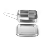 Customized Logo Acceptable Rectangle Food Container Storage Box Stainless Steel Bnto Boxes Lunch Box With Handle