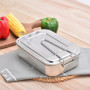 Customized Logo Acceptable Rectangle Food Container Storage Box Stainless Steel Bnto Boxes Lunch Box With Handle