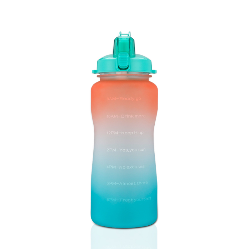 202 New Arrival Large 64oz Motivational Water Bottle with Time Marker & Straw, Leakproof Tritan BPA Free Water Bottle