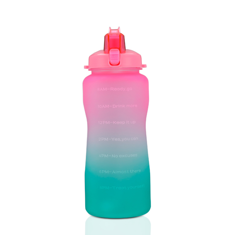 202 New Arrival Large 64oz Motivational Water Bottle with Time Marker & Straw, Leakproof Tritan BPA Free Water Bottle