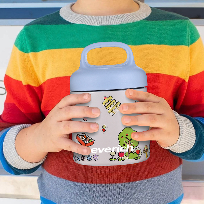 380 ml/12 oz Insulated Cup Container Leak Proof Food Jar Stainless Steel Wide Mouth Lunch Soup Thermoses for School Travel