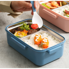 304 Stainless Steel Thermal Insulation Compartment Modern Style Lunch Box With Single Layer